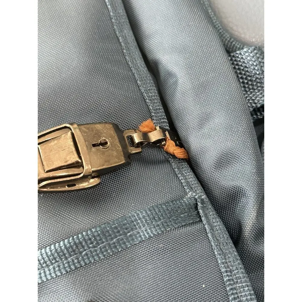 Vintage American Tourister Blue Nylon & Leather Garment Bag Travel Compact